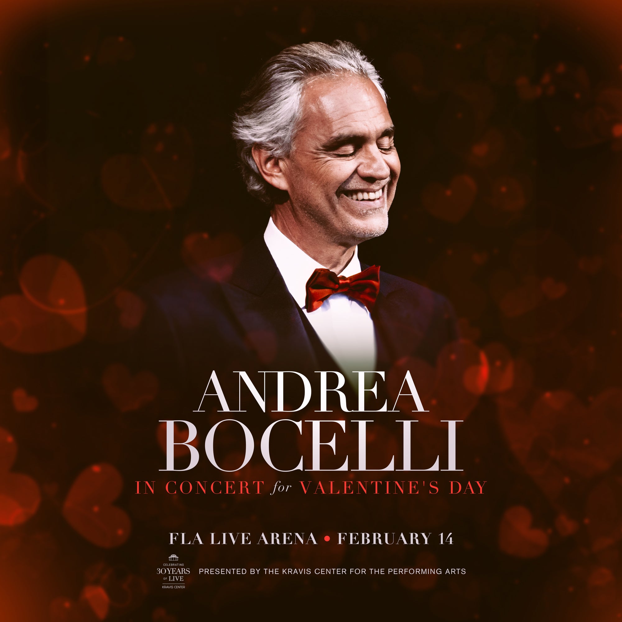 More Info for Andrea Bocelli Returns to Amerant Bank Arena on Valentine’s Day 2023!