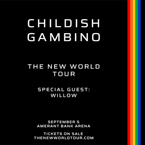 CHILDISH GAMBINO RETURNS TO THE GLOBAL STAGE WITH THE NEW WORLD TOUR HEADING TO AMERANT BANK ARENA ON THURSDAY, SEPT. 5