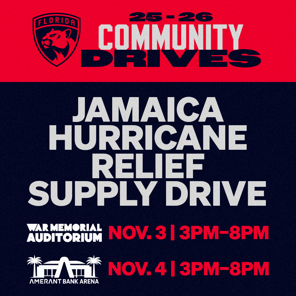 Florida Panthers Announce Hurricane Melissa Relief Efforts