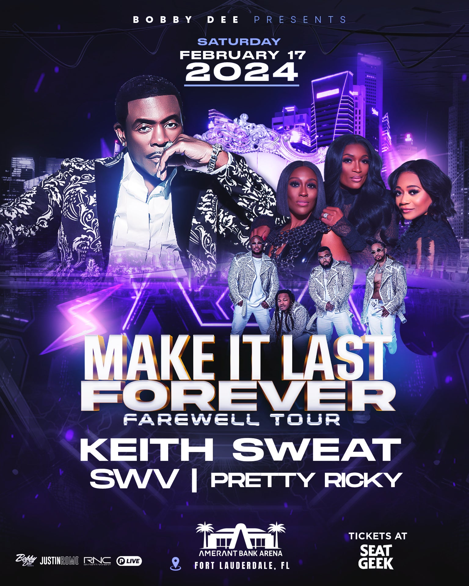 More Info for "Make it Last Forever 35th Anniversary" Tour Featuring Keith Sweat, SWV, Pretty Ricky Coming to Amerant Bank Arena on Saturday, Feb. 17, 2024