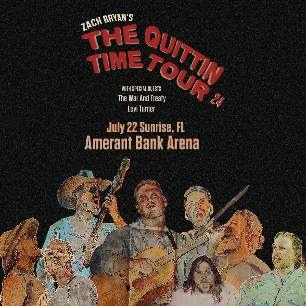 More Info for ZACH BRYAN ANNOUNCES NEW DATES FOR THE QUITTIN TIME 2024 TOUR, COMING TO AMERANT BANK ARENA ON JULY 22, 2024
